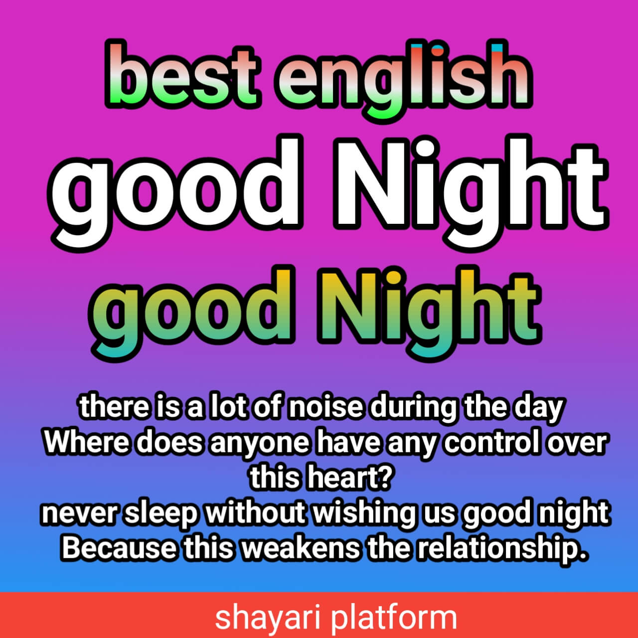 Good Night love Shayari /Good Night Image Shayari wishes