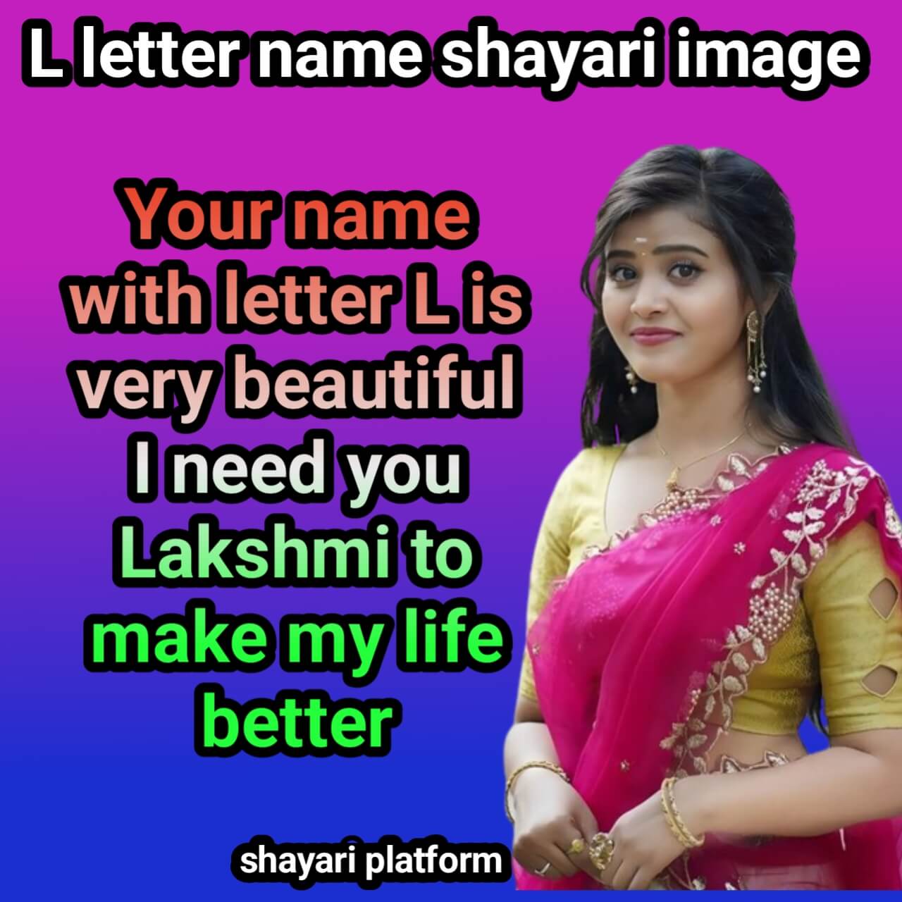 L letter Name shayari images ! lovely name shyari & images 2024